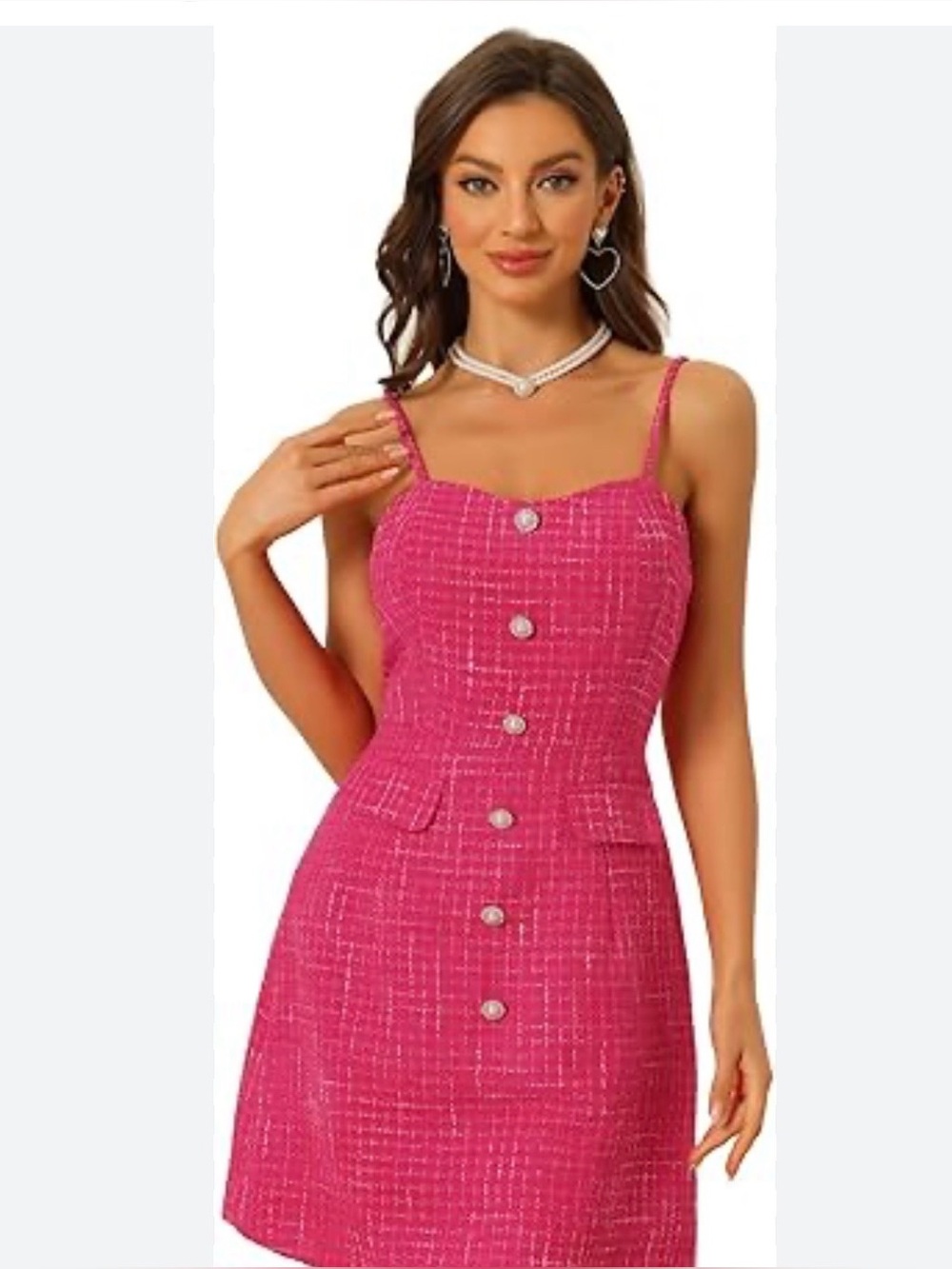Elegant Pink Button-Down Dress